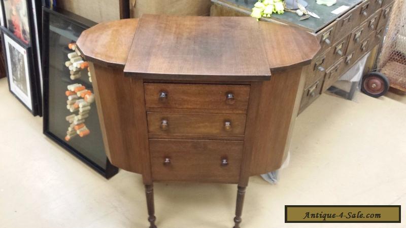 Vintage Antique Wood Martha Washington Sewing Cabinet Nightstand