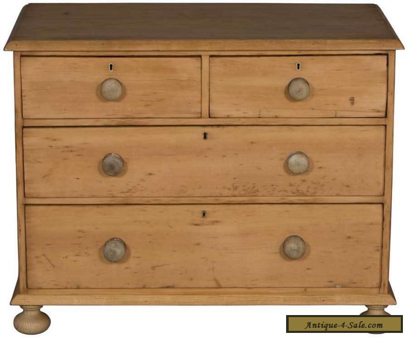 Victorian Antique English Pine Dresser Chest of Drawers Nightstand Side Table for Sale in United ...