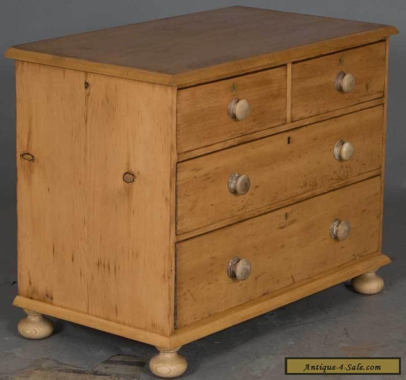 Victorian Antique English Pine Dresser Chest Of Drawers Nightstand