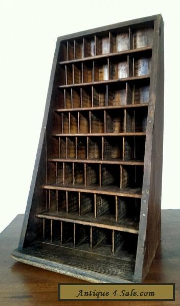 Antique Angled Oak Letterpress Furniture Cabinet Hamilton Cupboard