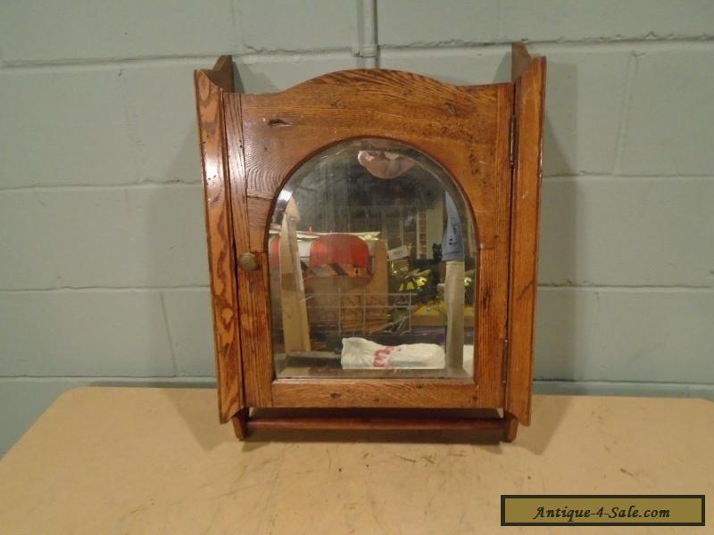 Vintage Medicine Cabinet Wood Antique Medicine Chest Mirror Early