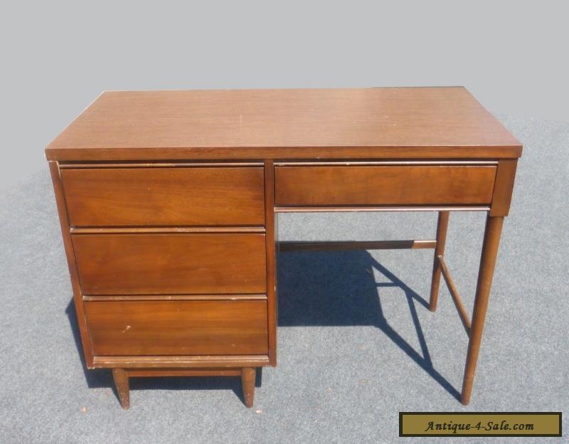 Vintage Danish Mid Century Modern Style Writing Desk 4 Drawers Peg