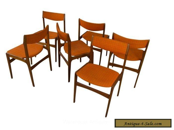 6 Teak Dining Chairs Danish Mid Century Modern For Sale In United