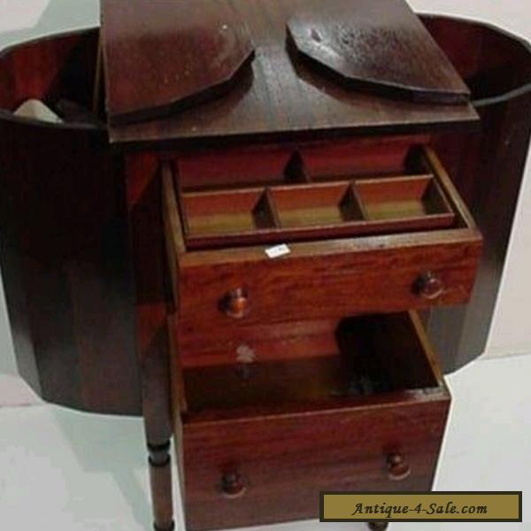 Antique 1920s Martha Washington Solid Mahogany Sewing Cabinet For