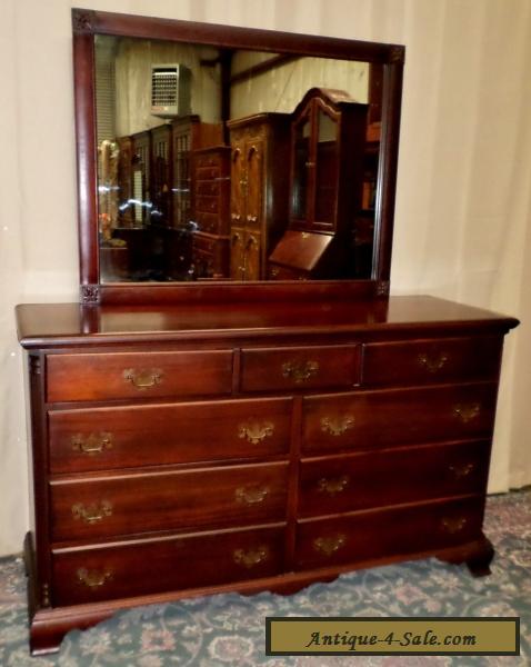 Hungerford Solid Mahogany Double Dresser 9 Drawer Chest With