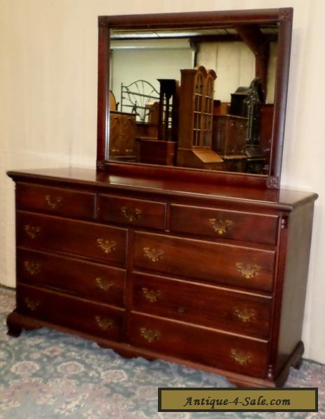 Hungerford Solid Mahogany Double Dresser 9 Drawer Chest With