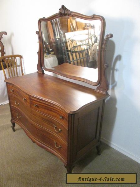 57302 Antique Mahogany Dresser Chest With Mirror For Sale In