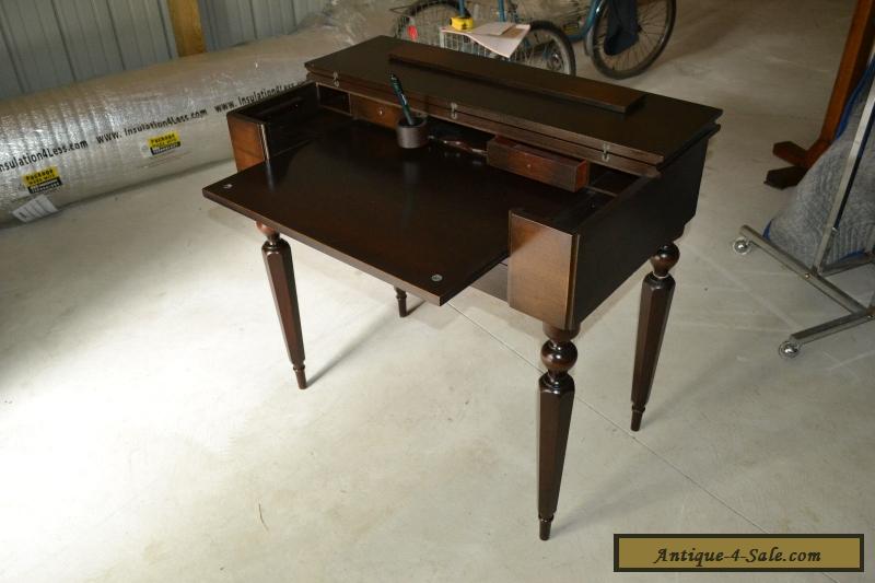 Antique Mahogany Wood Secretary Lady S Writing Desk Flip Top Table