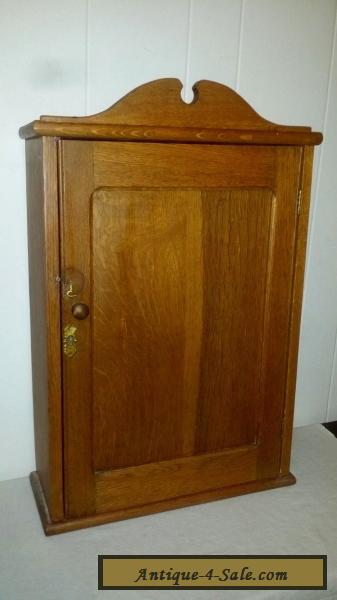 Antique Carved Wood Oak Wall Hanging Medicine Cabinet For Sale In