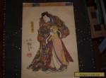 KUNIYOSHI Japanese woodblock print ORIGINAL 9 1/2x13 1/2" - Very Old - Original for Sale