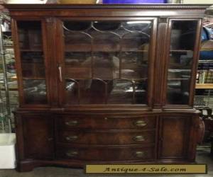 Item VINTAGE, MAHOGANY WOOD & GLASS, DUNCAN PHYFE STYLE, CHINA CABINET / HUTCH for Sale