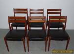 6 Vintage Danish Modern Solid Teak Svagards Markarvd Side Dining Chairs 090708 for Sale