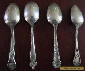 Item Four Different Sterling Silver Tea Spoons for Sale