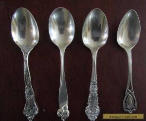 Item Four Different Sterling Silver Tea Spoons for Sale
