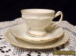Vintage Porcelain Hertel Jacob " Margaret " Trio Tea Cup Saucer Dessert Plate -  for Sale