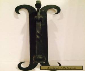 Item Antique blacksmith hand forged wrought iron twist rams horn DOOR KNOCKER  11 in" for Sale