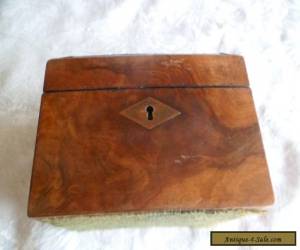 Item Wooden box with mother of pearl decoration around the edge for Sale