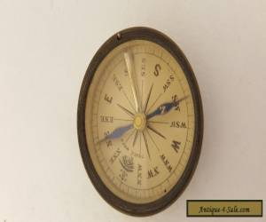 Item Antique Small Brass Pocket Compass James Parkes & Sons Eye Logo for Maker  for Sale