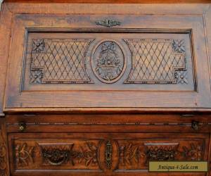 Item Antique French Louis XV Style Oak Fall Front Writing Desk Bureau Secretary  for Sale