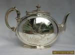 Antique Victorian 1870's RARE SHAPE Philip Ashberry & Sons Silver Plated Teapot for Sale