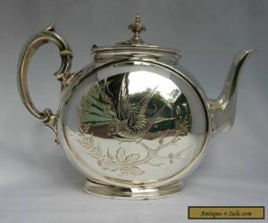 Item Antique Victorian 1870's RARE SHAPE Philip Ashberry & Sons Silver Plated Teapot for Sale