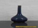 Quality Chinese / Japanese 19th C Blue Monochrome Bottle Shaped Vase for Sale