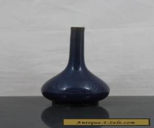 Item Quality Chinese / Japanese 19th C Blue Monochrome Bottle Shaped Vase for Sale