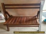 Vintage Folding Wooden Chair with wood slats curved back for Sale