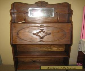Item Antique Ladies Oak Drop Front Desk Larkin Style EC for Sale