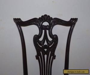 Item Vintage Antique Chippendale Style Mahogany High Back Arm Dining Chair 012601 for Sale