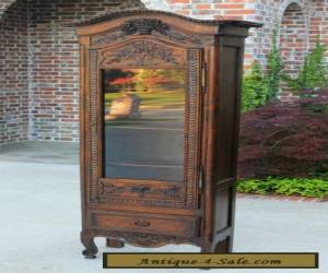 Item Antique French Oak Lierges Bonnetiere Cabinet Vitrine Cupboard Bookcase STUNNING for Sale