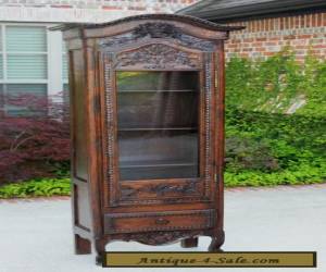 Item Antique French Oak Lierges Bonnetiere Cabinet Vitrine Cupboard Bookcase STUNNING for Sale