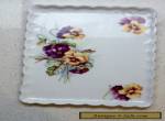 PLATE - PANSY - VIOLA PATTERN - SCALLOPED EDGE - ANTIQUE / VINTAGE for Sale