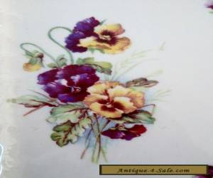 Item PLATE - PANSY - VIOLA PATTERN - SCALLOPED EDGE - ANTIQUE / VINTAGE for Sale