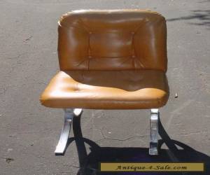 Item Pair of Mid Century Modern Barcelona Style Side Accent Chairs Baughman Style for Sale