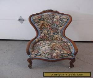 Item Vintage French Provincial Parlor CHAIR Carved Walnut Beautiful for Sale
