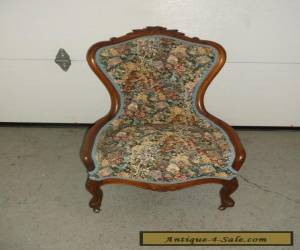 Item Vintage French Provincial Parlor CHAIR Carved Walnut Beautiful for Sale