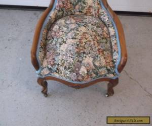 Item Vintage French Provincial Parlor CHAIR Carved Walnut Beautiful for Sale