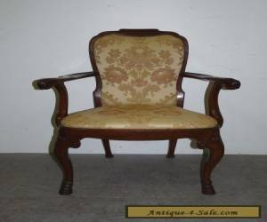 Item Antique Hand Carved Dining Arm Chair Hoofed Feet Shell Chippendale 112707 for Sale