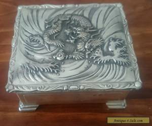 Item Antique Japanese silver cigarette box for Sale