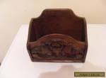Victorian oak stationary box with raised foliage carving  for Sale