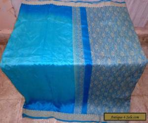 Item AU Pure silk Antique Vintage Sari Saree Fabric REUSE 4y S15 Weaving #01Z9E for Sale