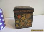 painted wooden playing cards box circa 1900? for Sale