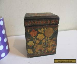 Item painted wooden playing cards box circa 1900? for Sale