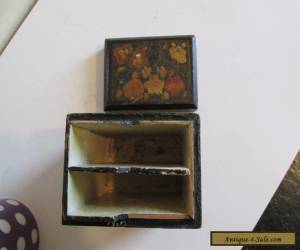 Item painted wooden playing cards box circa 1900? for Sale