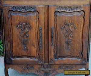 Item Antique French Lierges Style Oak Cabinet Cupboard Entry Hall Foyer Chest Pegged  for Sale