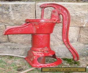 Item Vintage Cast Iron RED JACKET Hand WATER PUMP  for Sale