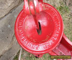 Item Vintage Cast Iron RED JACKET Hand WATER PUMP  for Sale