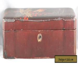Item Stunning Antique Japanese Lacquered Wooden Treasure Box w/Hand Painted Motif for Sale