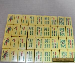 Item VTG 168 BAKELITE Chinese FLOWERS MAHJONG TILES Butterscotch Antique Old Estate for Sale